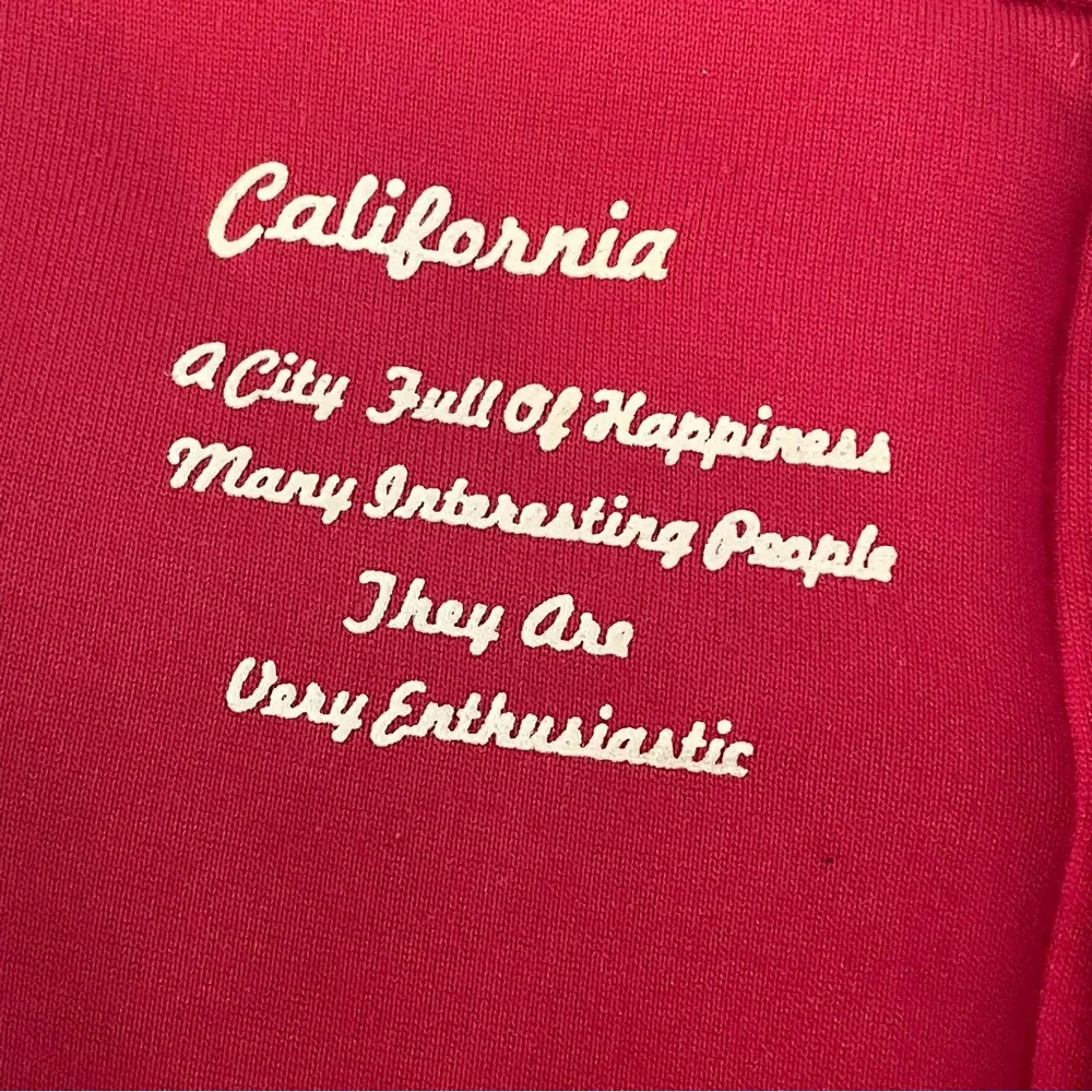 SHEIN Kids Red Varsity Jacket California Play Team Bomber Size 5Y